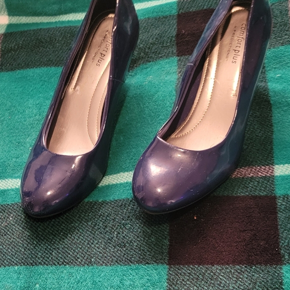 WOMENS COMFORT PLUS HEELS BLUE SIZE 8 - Picture 9 of 14